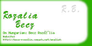 rozalia becz business card